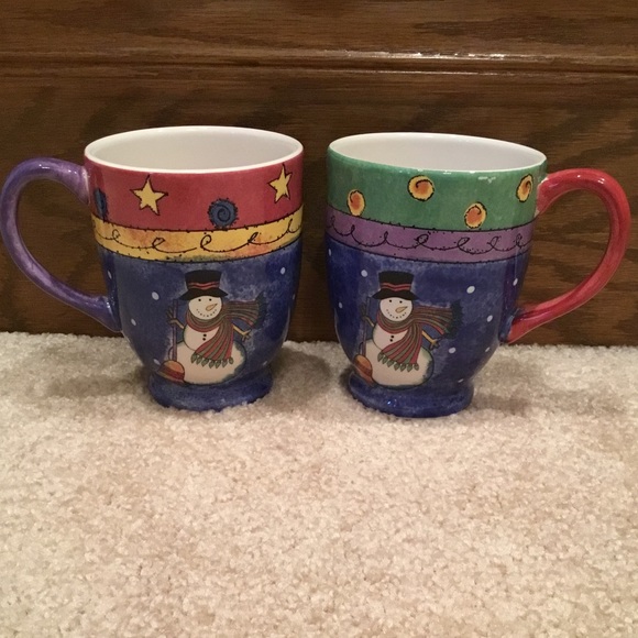 The Sweet Shoppe Other - Ceramic Glazed Snowmen Mugs (Bundle of 2)